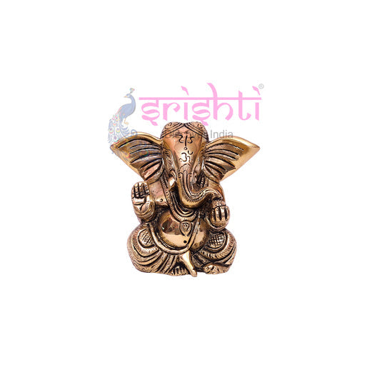 SBBU-Brass Ganesha-3.5 Inches-M02 (ISBB577)