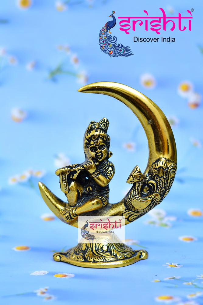 ISHB-Babby Krishna Sitting on Moon-6 Inches (ISBH0042)