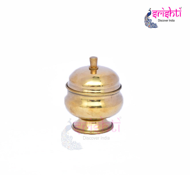 SIKB-Brass Kumkum Holder-2 Inches (ISKKB0031)