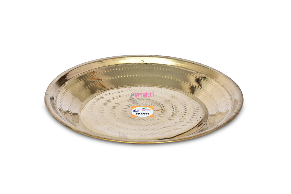 SIKB-Brass Tambalam Plate-13 Inches (ISKKB0045)