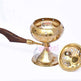 SIKB-Brass Dhoop Stand With Lid-6.5 Inches (ISKKB0079)