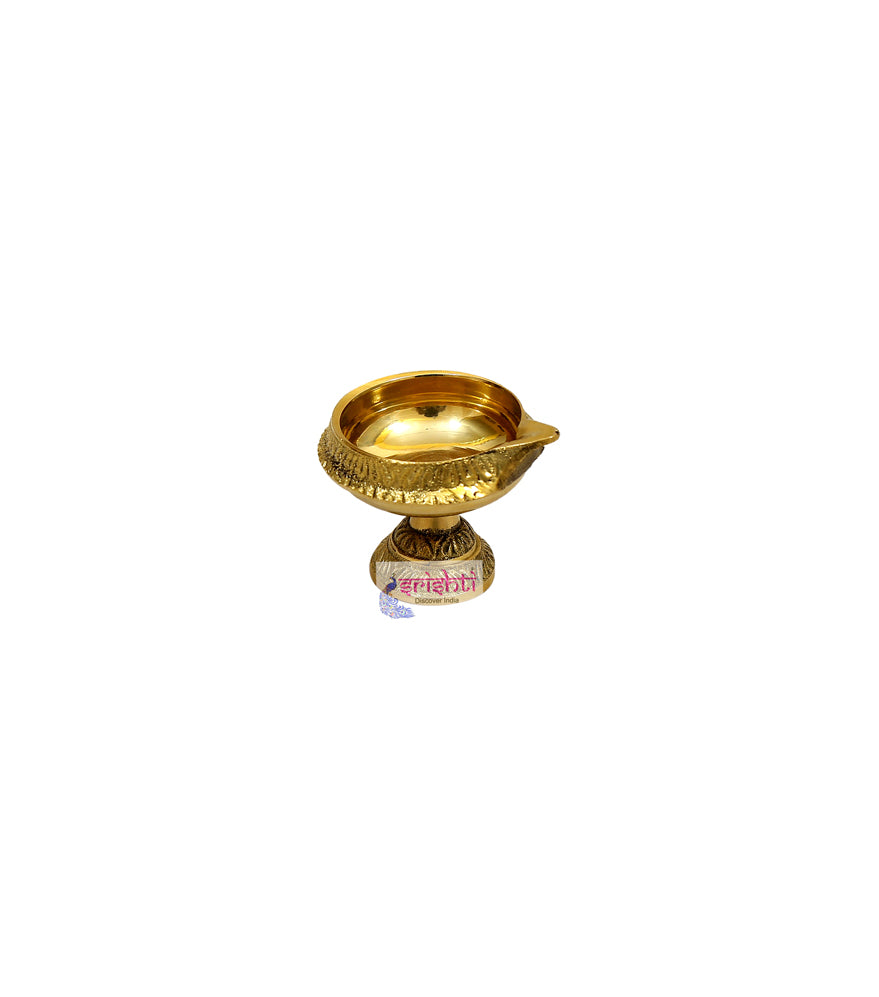 SIKB-Brass Kubera Diya with Stand-S2 (ISKKB0103)