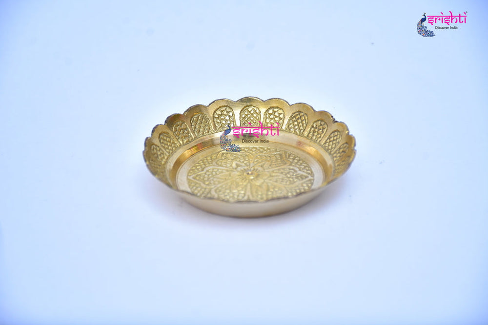 ISKBU-Brass Designer Plate-3 Inches (ISMM0015)