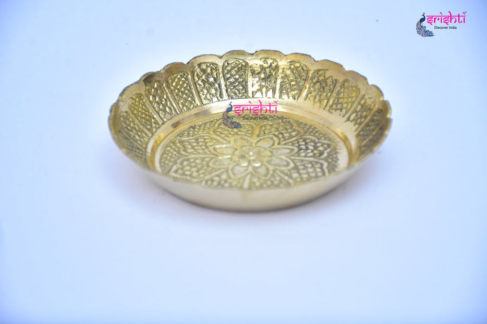 ISKBU-Brass Designer Plate-3.5 Inches (ISMM0016)