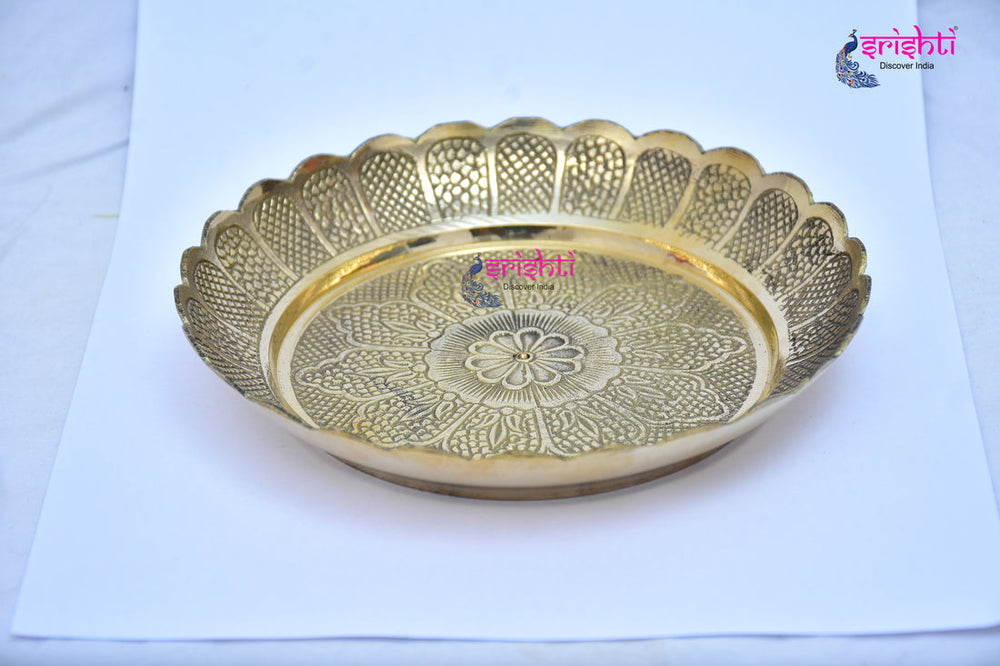 ISKBU-Brass Designer Plate-6.5 Inches (ISMM0018)