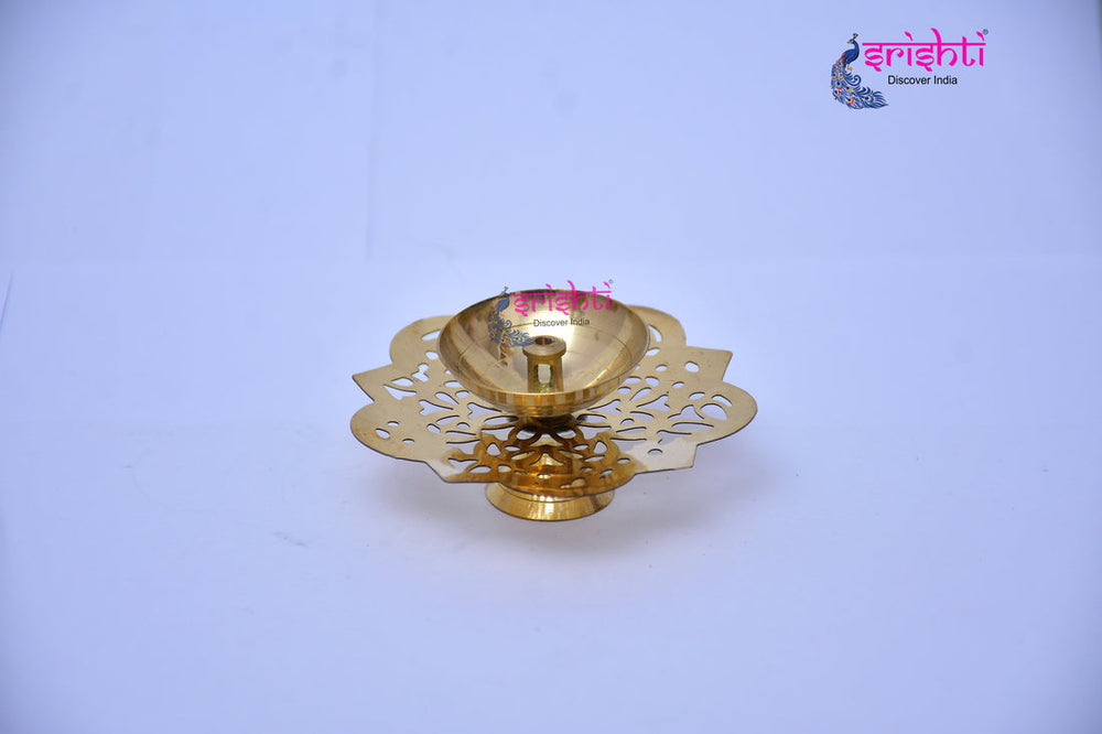 ISKBU-Brass Agal Diya-M16 (ISMM0053)