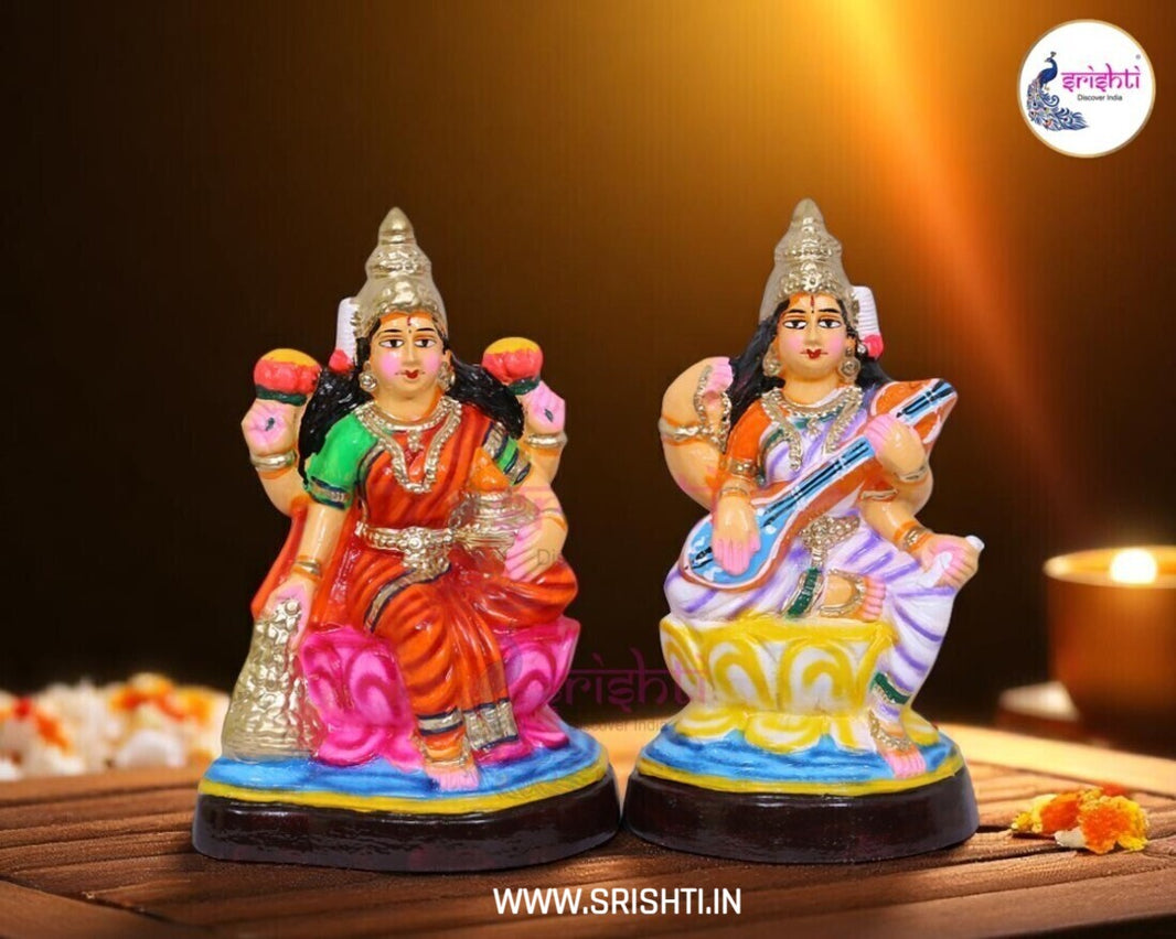 ND-Lakshmi Saraswathy Set-10.5 Inches (ISNPK292)