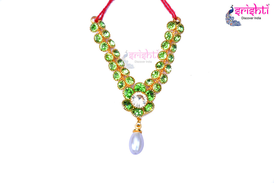 ISDGU-Deity Necklace with Stone Work-M03 (ISNS313)