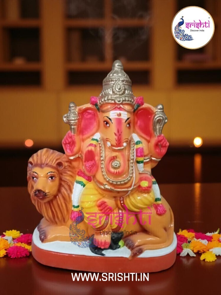 SNPD-Lion Ganesha-14.5 Inches (ISNSK0051)