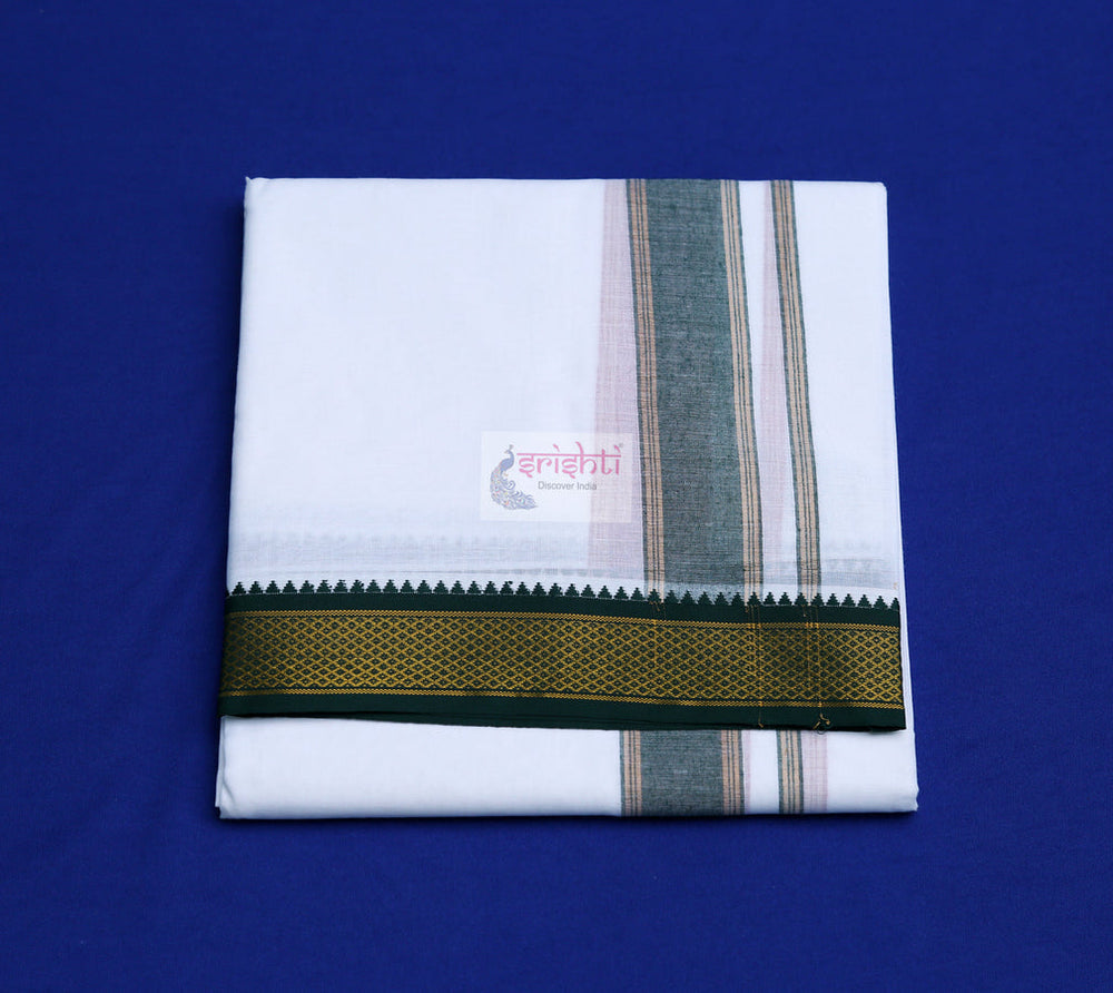 ISCMD-Srishti Mylkan Cotton Dhoti/Veshti-4 Yards (ISPCD005)