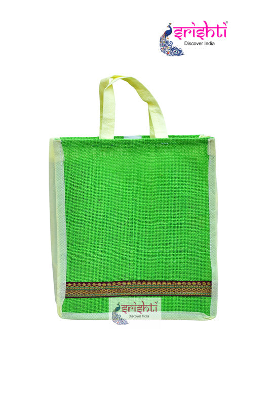 ISRGB-Return Gift Jute Bag-M01 (Green) (ISSGB0017)