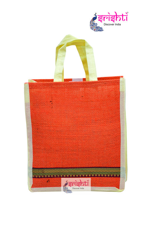 ISRGB-Return Gift Jute Bag-M01 (Orange) (ISSGB0018)