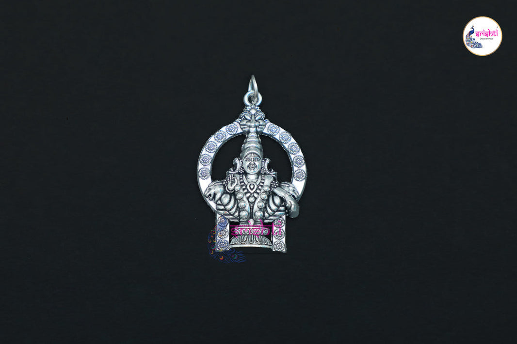 ISCUU-Copper with White Polish Ayyappa Pendant-M02