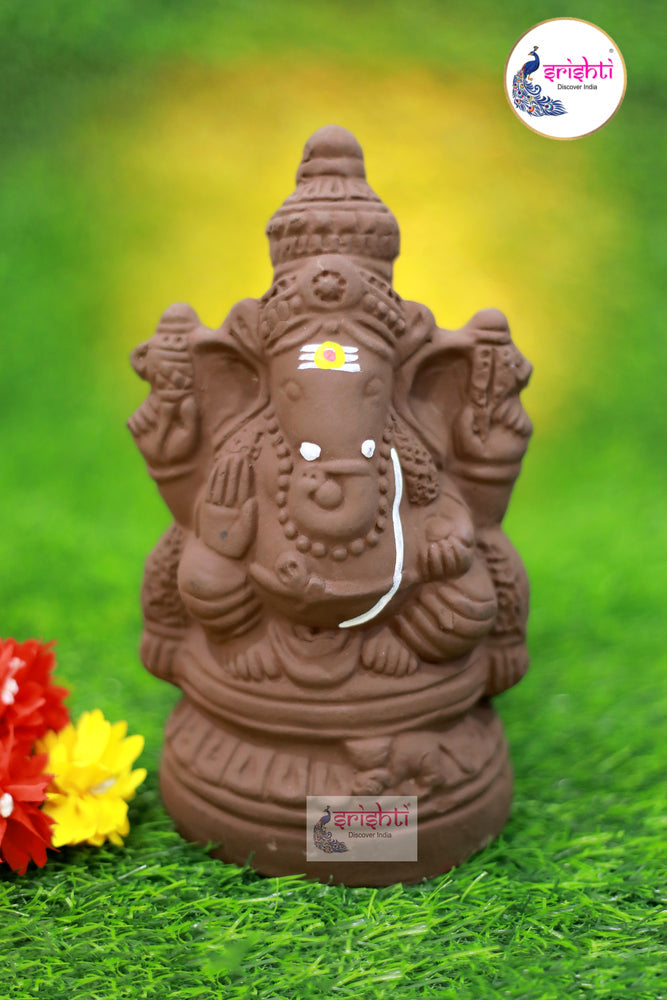 ISMV-Eco-Friendly Clay Ganesha-9 Inches-M02 (ISMC115)