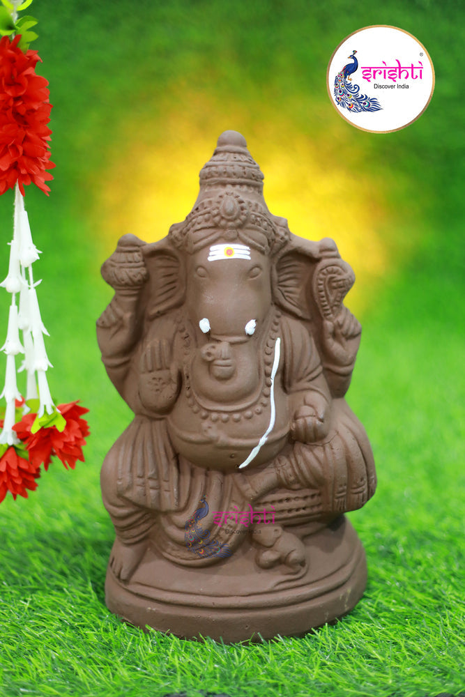 ISMV-Eco-Friendly Clay Ganesha-12 Inches-M03 (ISMC121)