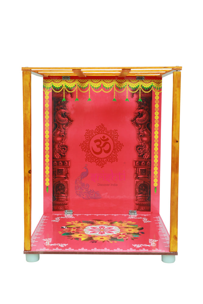 SWPU-Wooden Palavelli Set with Om-Pink-15 X 19.5 Inches (ISPGI020)
