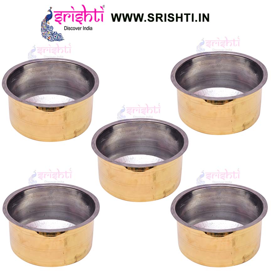 SIKB-Brass Milk Vessel-4 Inches-M01-(Pack of 5)
