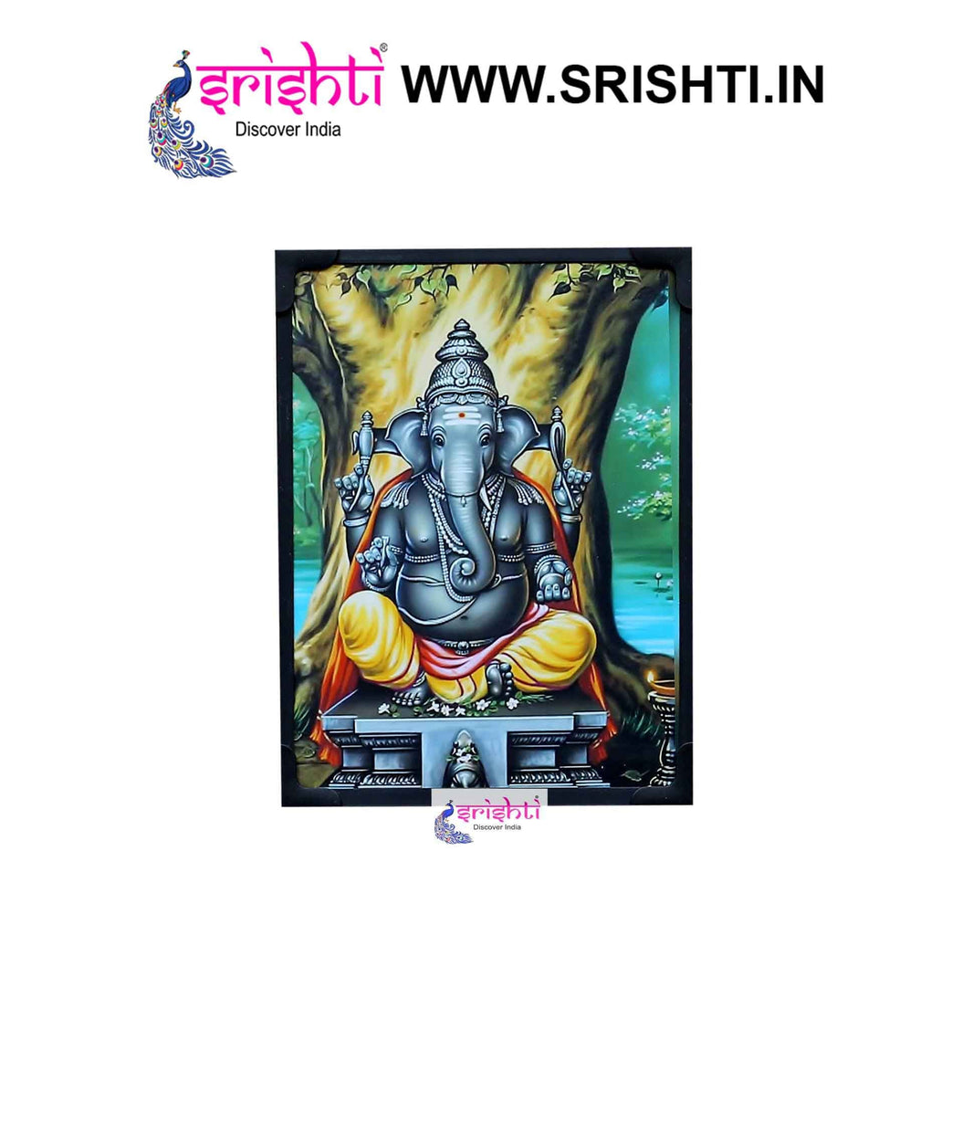 SIPF-Arasamara Vinayagar Laminated Photo 6 X 8 Inches