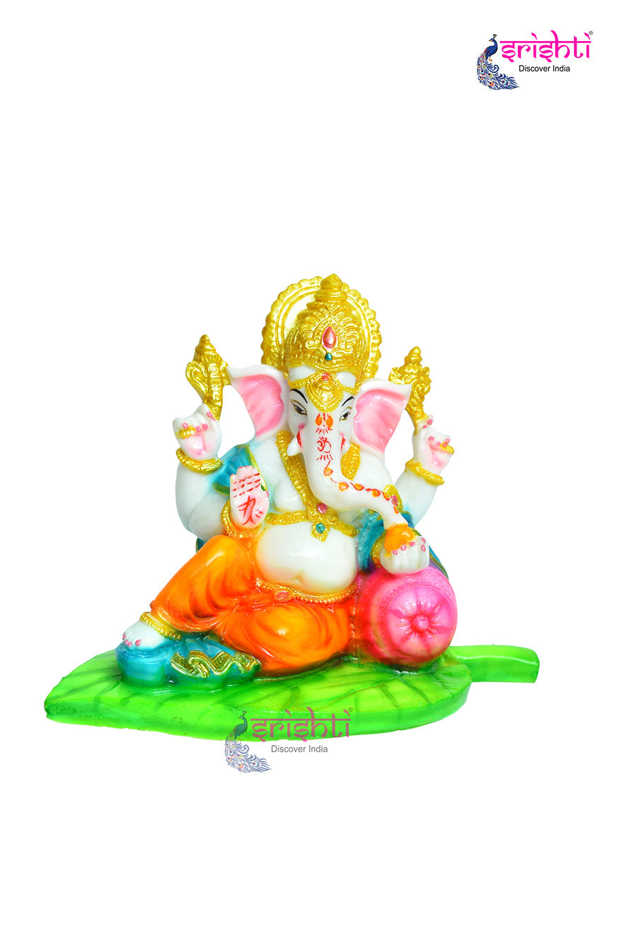 STRG-Leaf-Ganesha-5-5-Inches (IGSTC150)