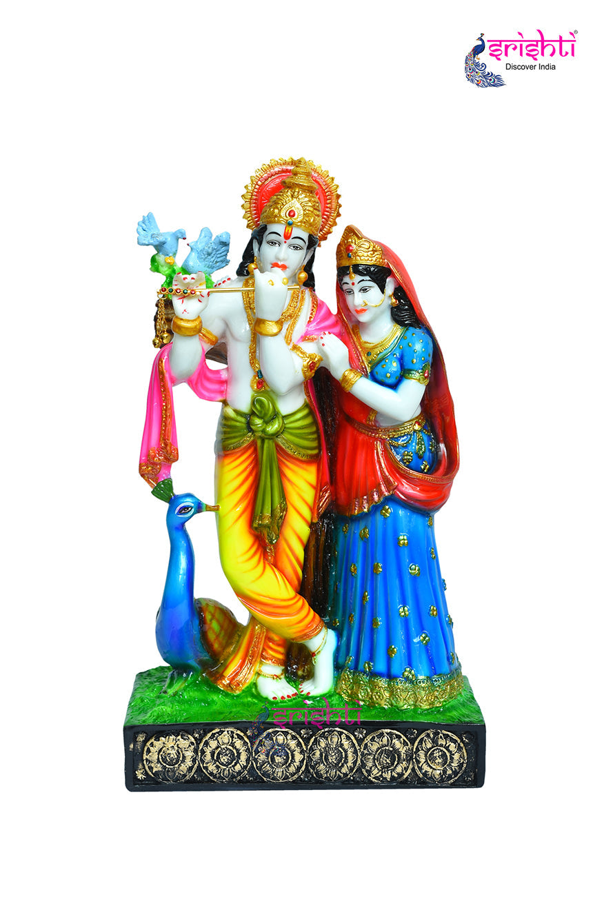 STRG-Peacock Radha Krishna-17 Inches (IGSTC269)