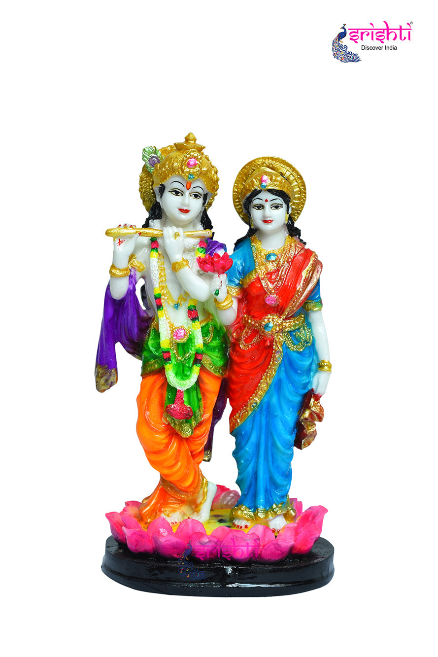 STRG-Lotus Radha Krishna-8.5 Inches (IGSTC274)