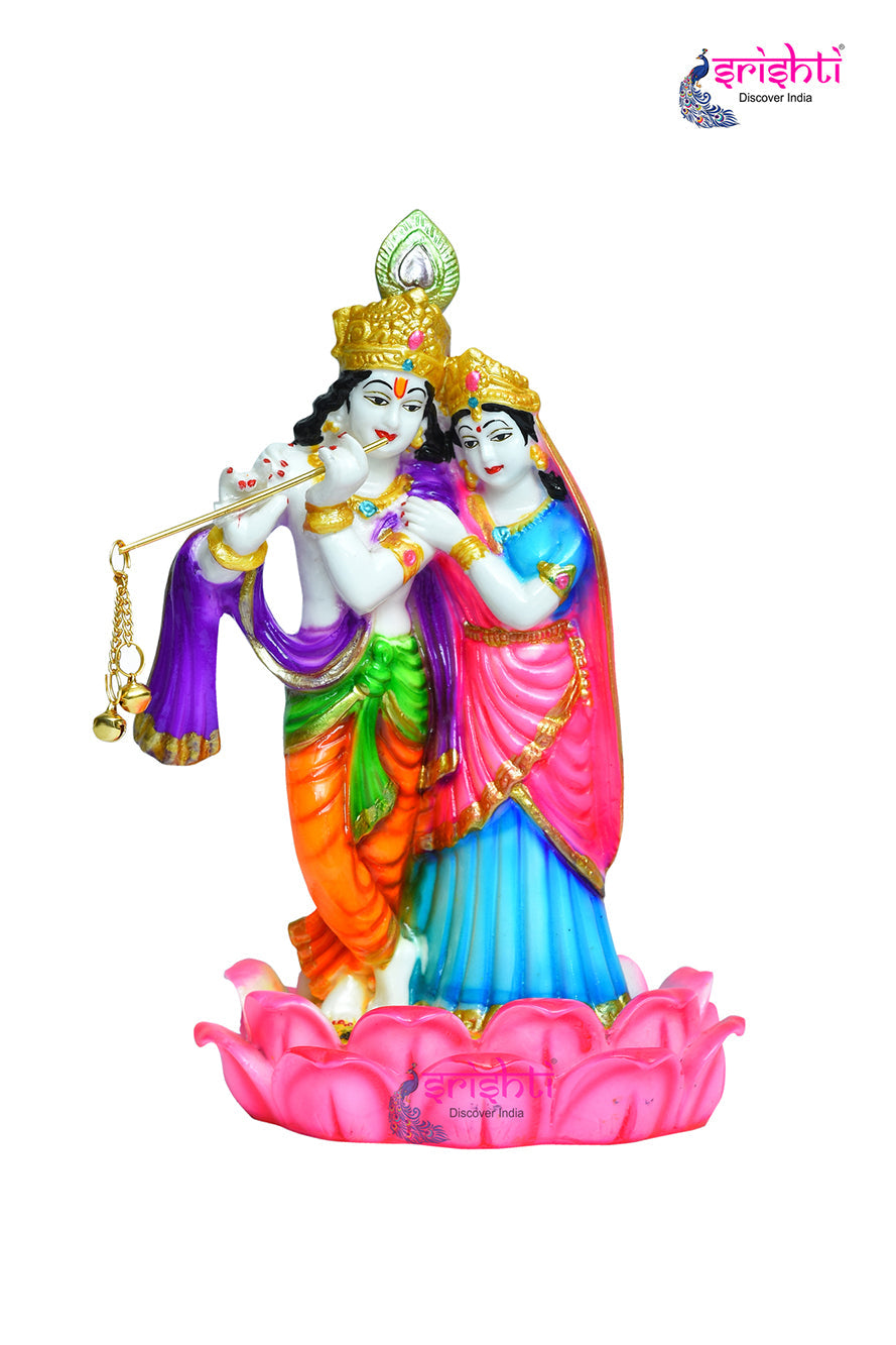 STRG-Lotus Radha Krishna-8 Inches (IGSTC276)