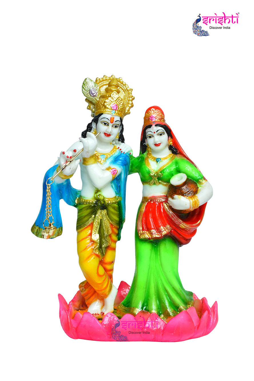 STRG-Lotus Radha Krishna-7.5 Inches (IGSTC278)