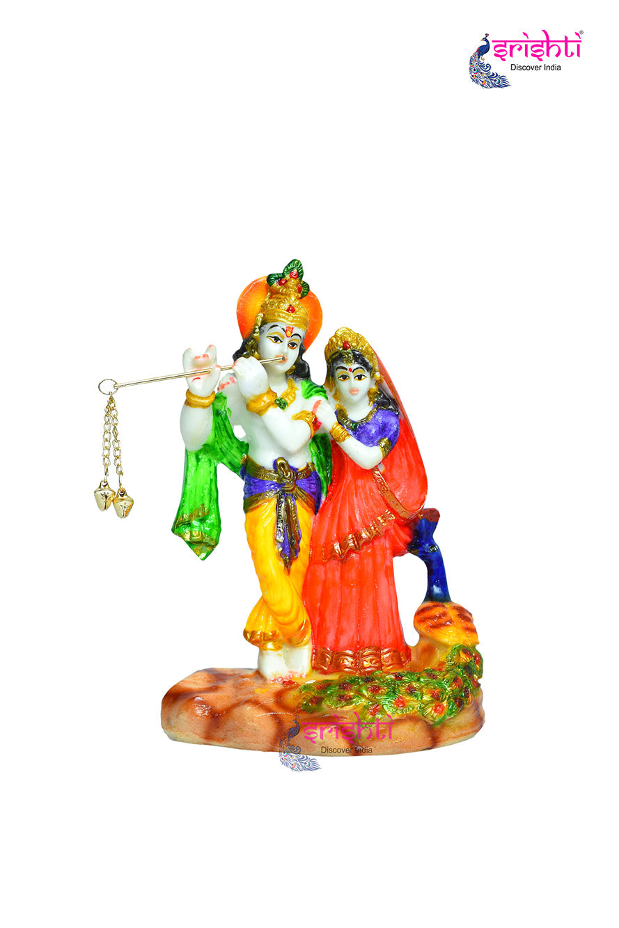 STRG-Peacock Radha Krishna-6 Inches (IGSTC280)