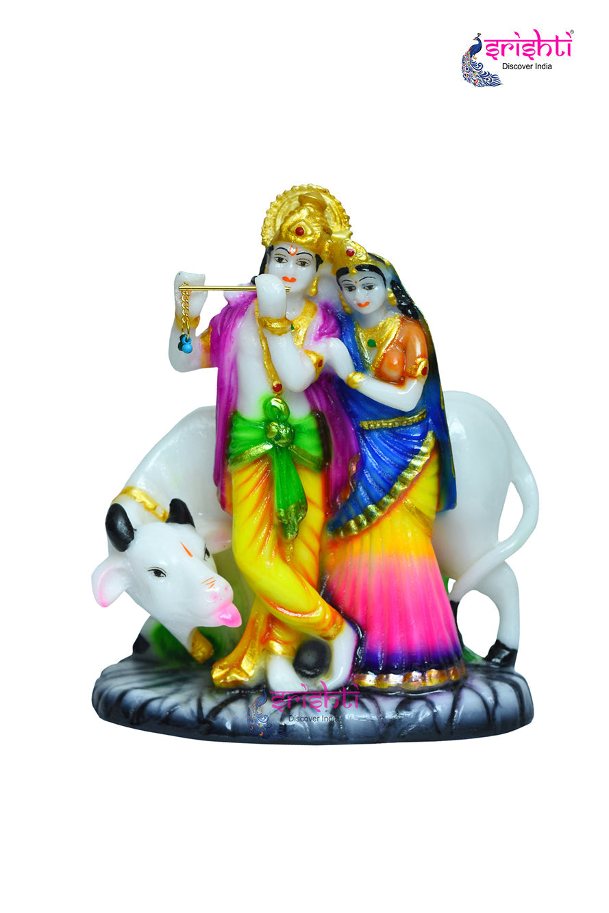 STRG-Radha-Krishna-with-Cow-8-5-Inches (IGSTC282)