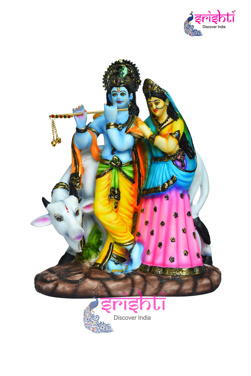 STRG-Radha-Krishna-with-Cow-11-Inches (IGSTC284)