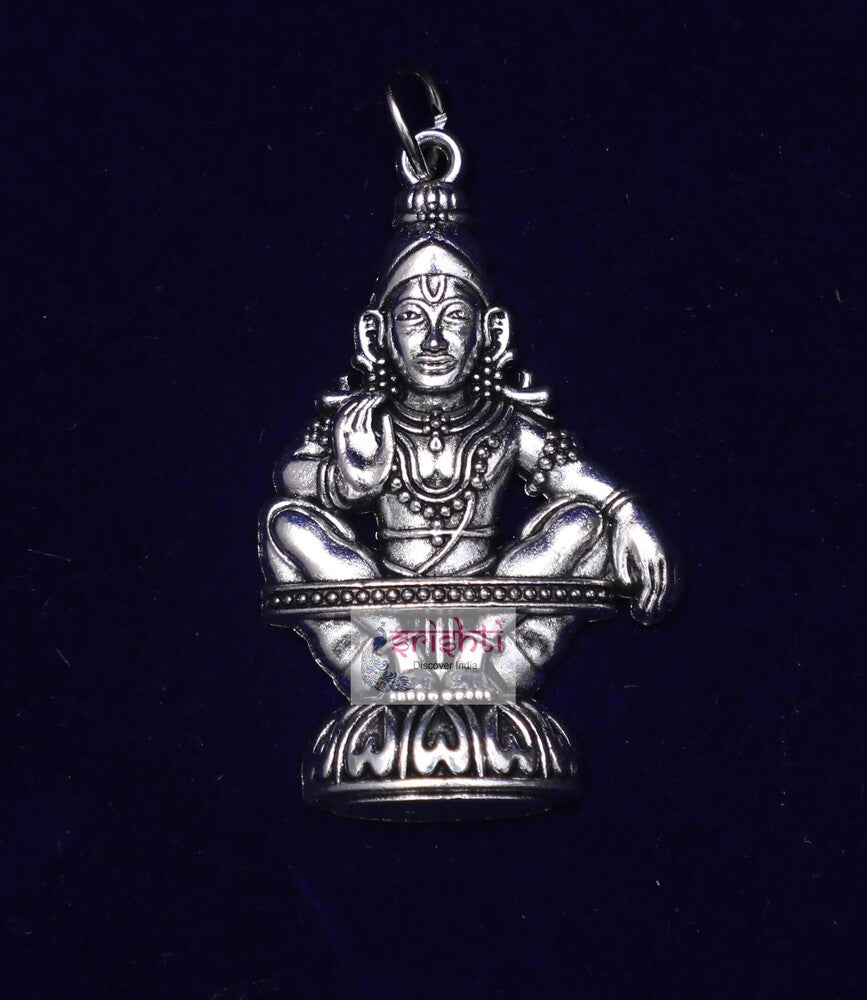 SKBU-Srishti Premium Copper with White Polish Ayyappa Pendant-M01