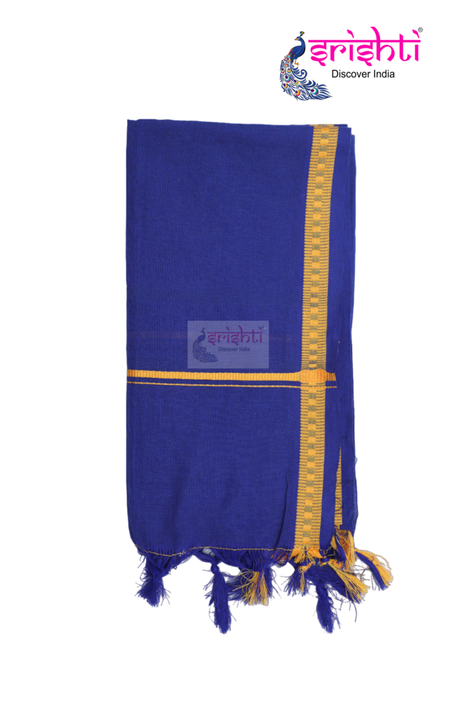 SMCC-Srishti Premium Men's Cotton Ayyappa Angavastram-BLA2