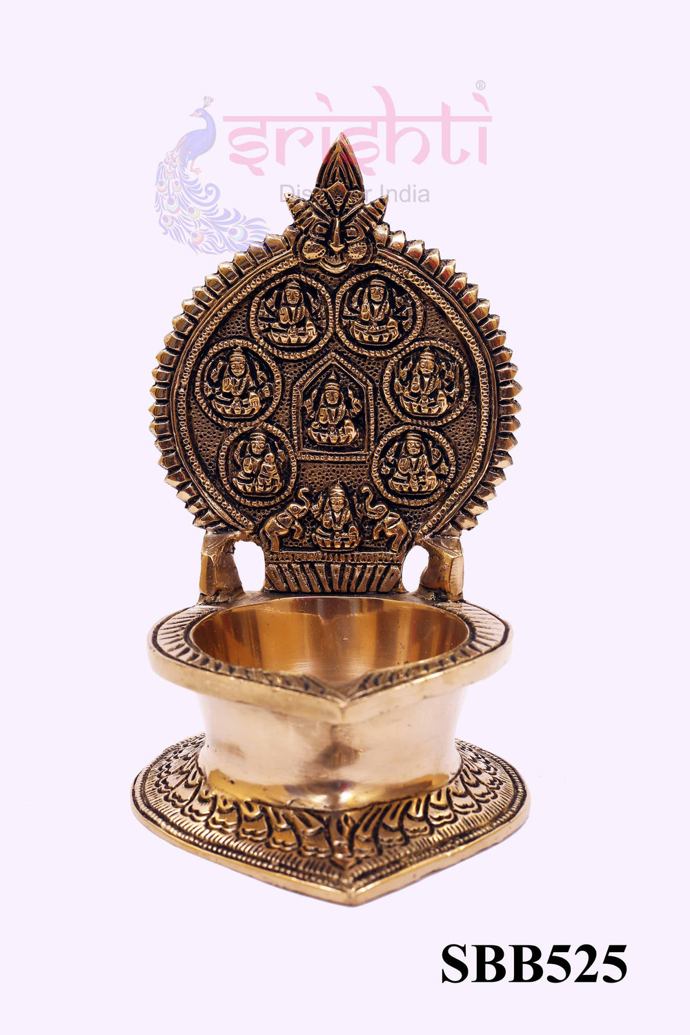 SBBU-Brass Ashtalakshmi Diya-7 inches (ISBB525)