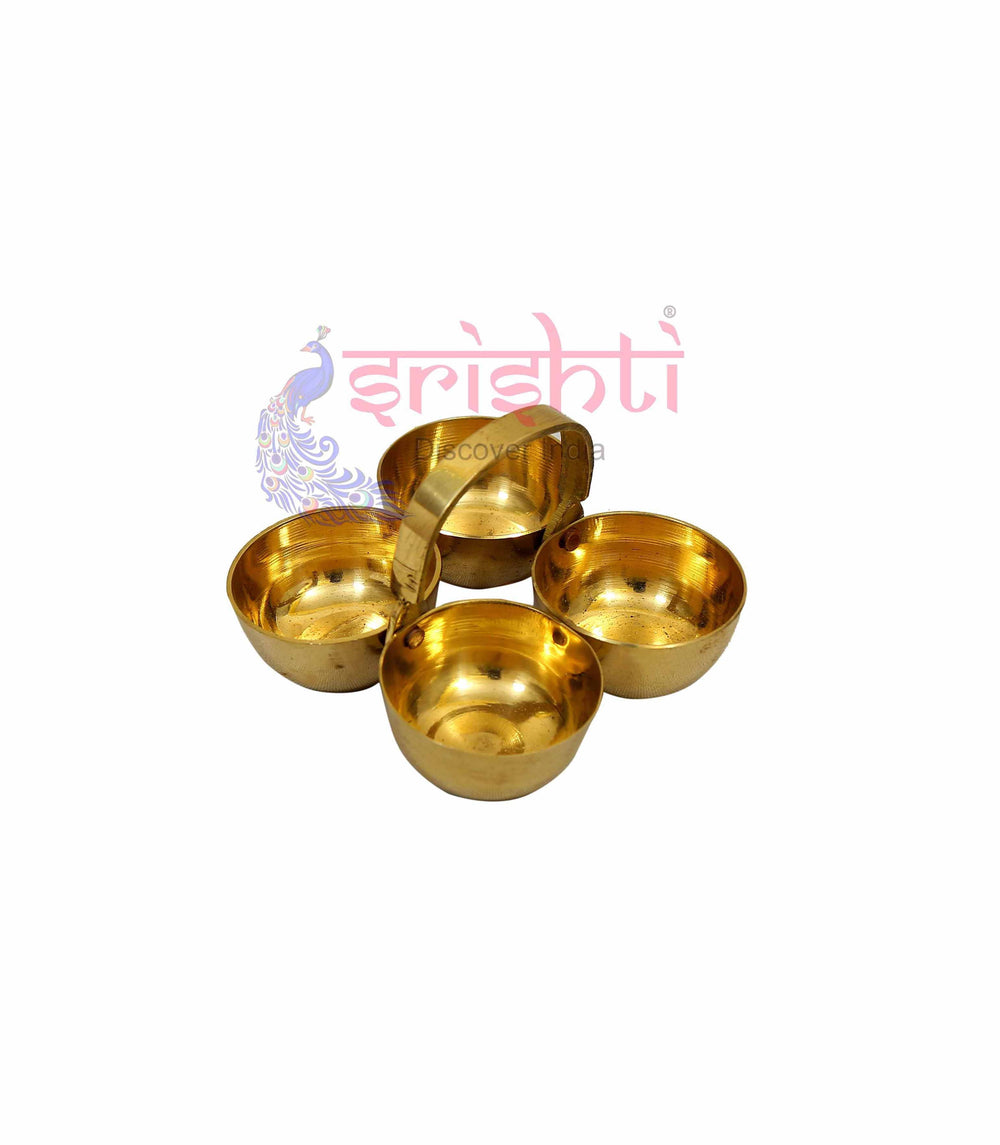 SIKB-Brass Four Cup Cntr-M01  (ISKKB0026)