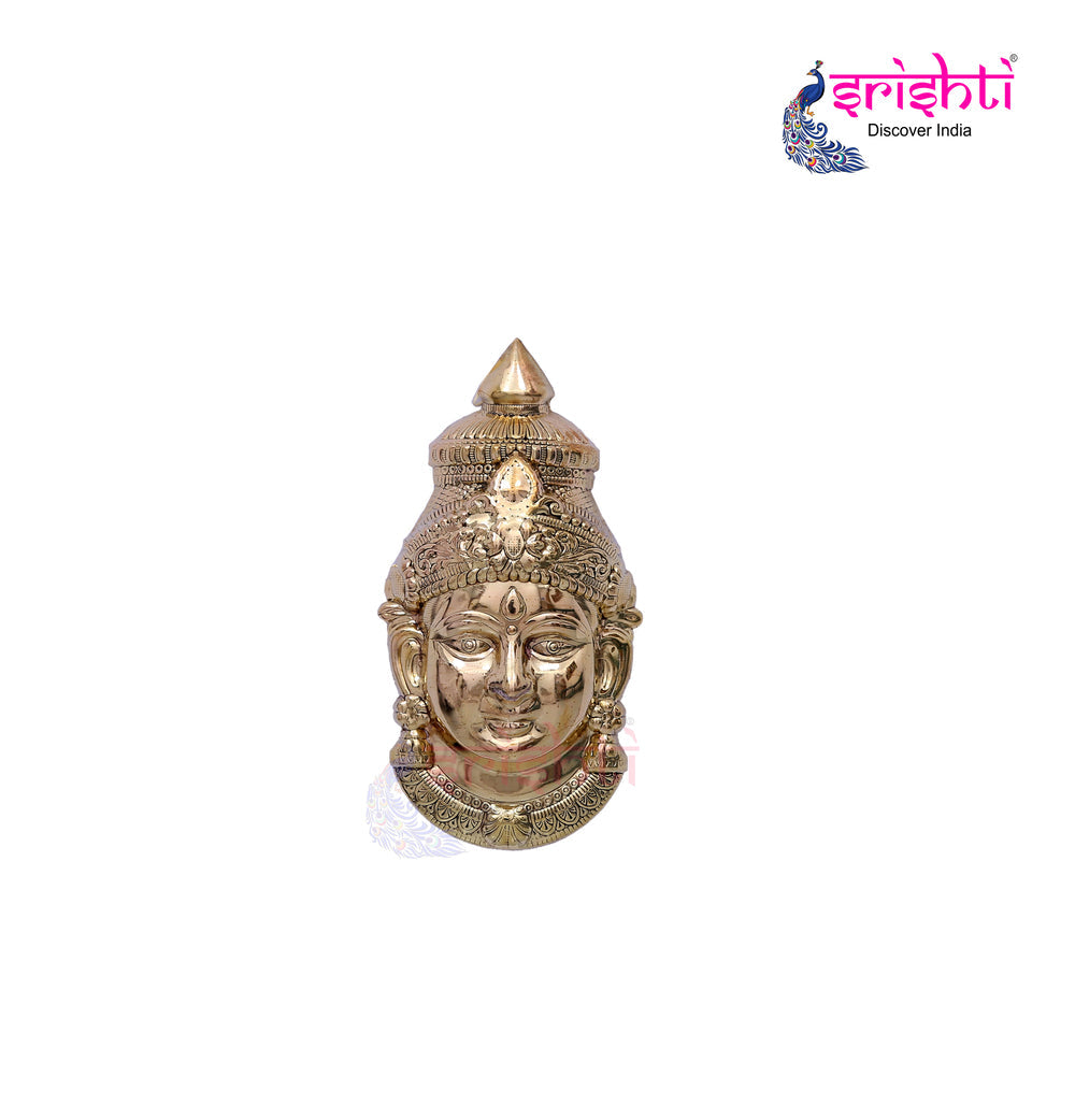 ISMHD-Varalakshmi Goddess Face Metal Gold Plated-6 Inches-M02 (ISMGC103)