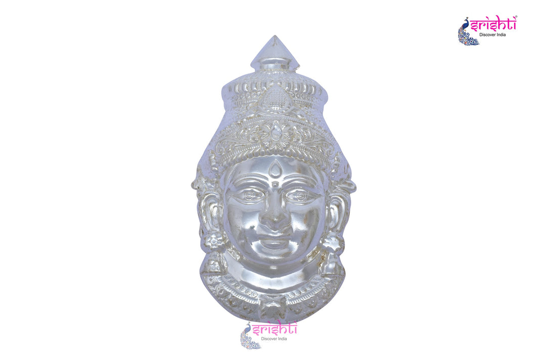 ISMMC-Varalakshmi Goddess Face Metal Silver Plated-6 Inches-M02-Premium (ISMGC134)
