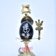 ISKBU-Black Shivalingam with Brass Stand-5 Inches-M02 (ISMM0004)