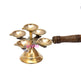 ISKBU-Brass Pancha Aarati-4 Inches-M01 (ISMM0067)
