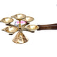 ISKBU-Brass Pancha Arati-4.5 Inches-M01 (ISMM0069)