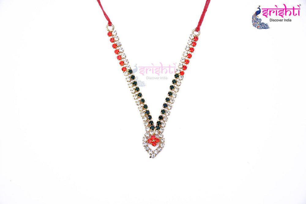 ISDGU-Deity Necklace with Stone Work-M08 (ISNS318)
