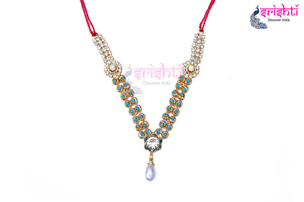 ISDGU-Deity Necklace with Stone Work-M12 (ISNS322)