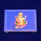 SWUP-Blue Color Ganesha Wooden Plank-6 X 4 Inches (ISRWP0048)