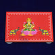 SWUP-Pink Color Gajalakshmi Wooden Plank-6 X 4 Inches (ISRWP0050)