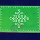 SWUP-Green Color Rangoli Wooden Plank-8 X 6 Inches (ISRWP0054)