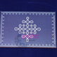 SWUP-Blue Color Rangoli Wooden Plank-8 X 6 Inches (ISRWP0056)