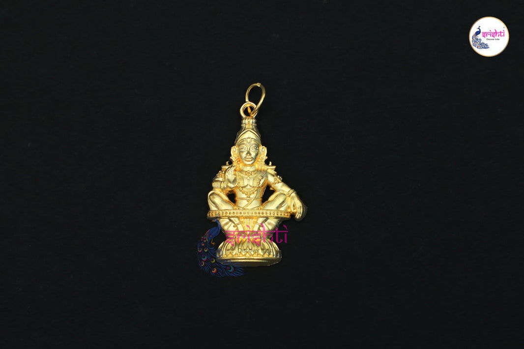 ISKBU-Brass Ayyappa Pendant-1.25 Inches