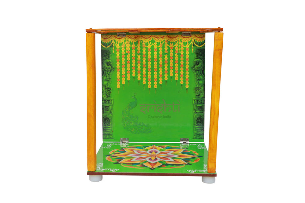 SWPU-Wooden Palavelli Set-Green Color-12 X 14.5 Inches (ISPGI005)