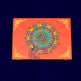 SWUP-Red Color Rangoli Wooden Plank-6 X 4 Inches (ISRWP0047)