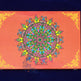 SWUP-Red Color Rangoli Wooden Plank-8 X 6 Inches (ISRWP0057)