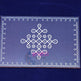 SWUP-Blue Color Rangoli Wooden Plank-12 X 8 Inches (ISRWP0066)